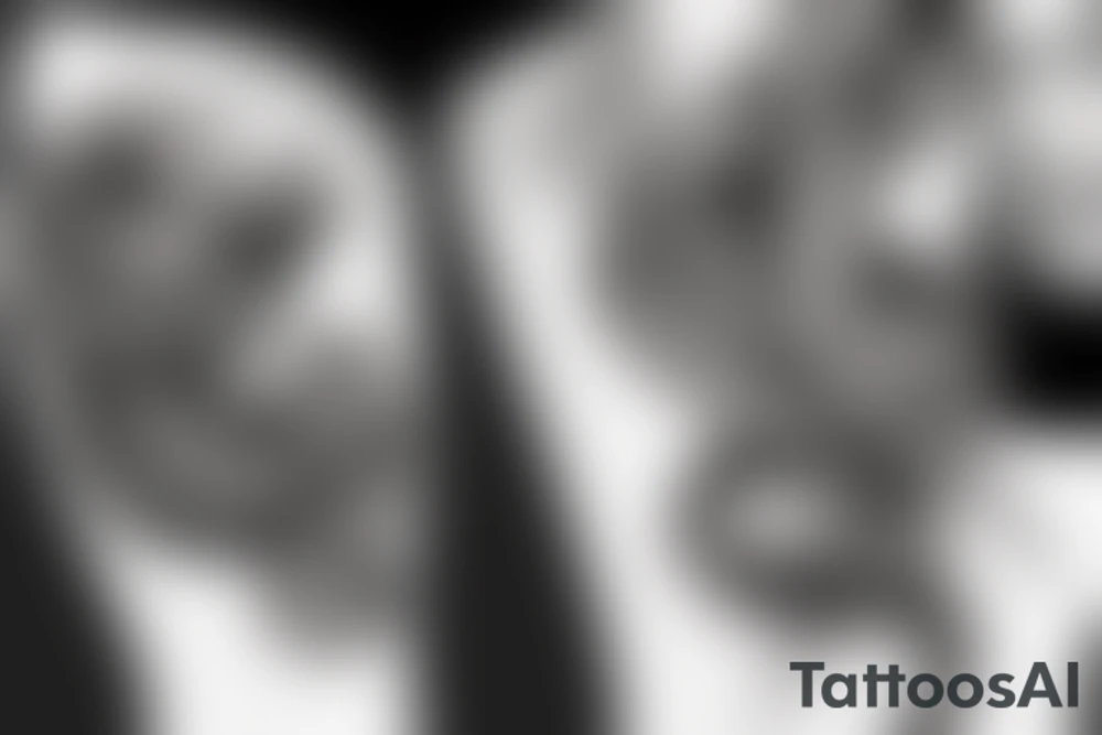 Snake running around and down from Knee to calf tattoo idea