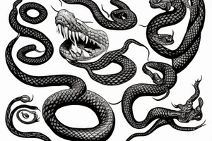Snake on leg tattoo idea