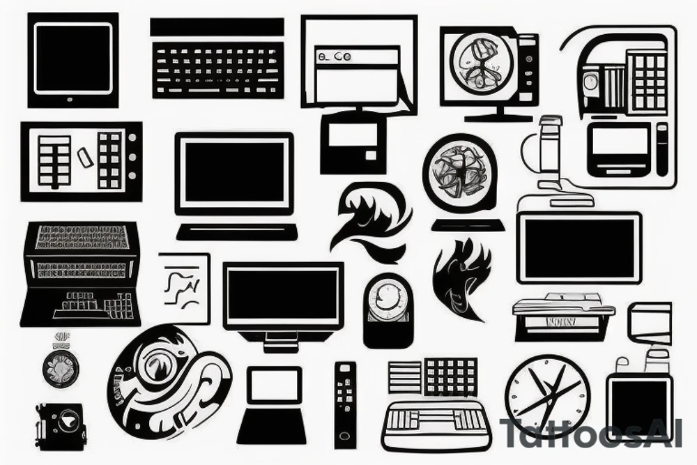 computer tattoo idea