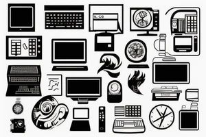 computer tattoo idea