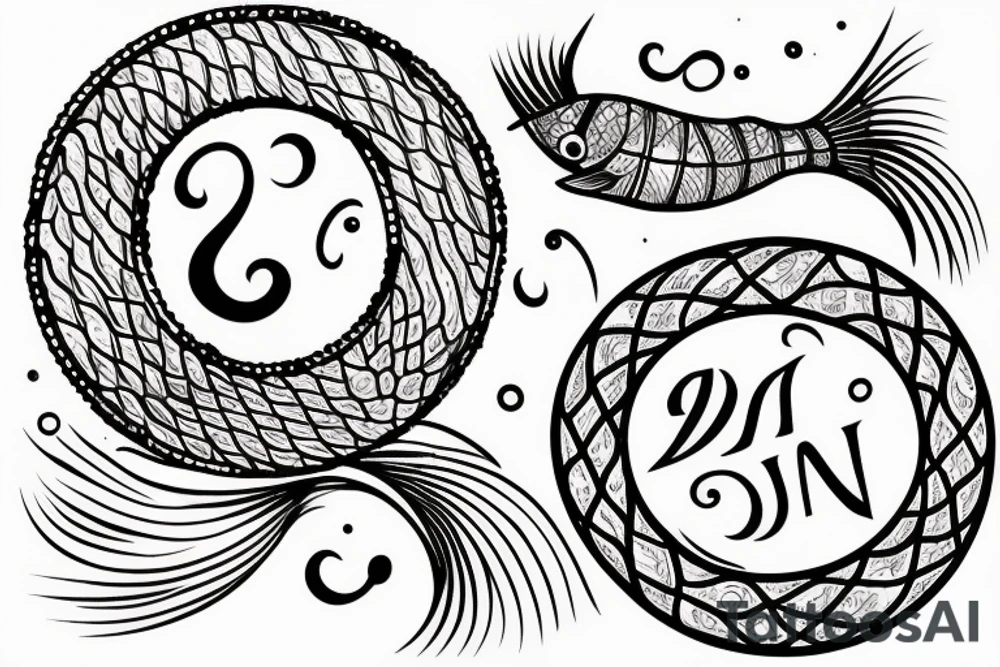 fish doing circles tattoo idea