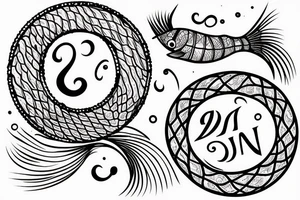 fish doing circles tattoo idea