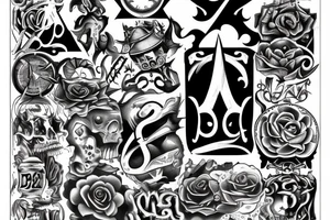 Letter D # and ace of spades tattoo idea