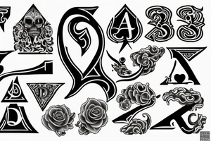 Letter D # and ace of spades tattoo idea