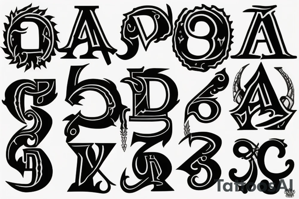Letter D # and ace of spades tattoo idea