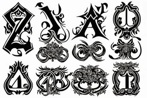 Letter D # and ace of spades tattoo idea