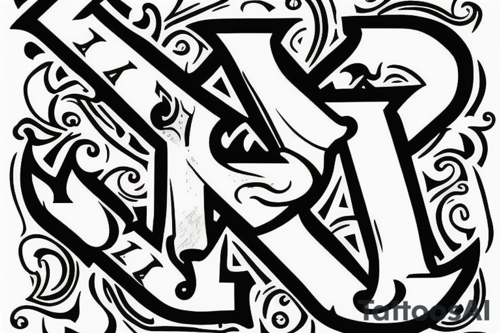 Letter D # and ace of spades tattoo idea