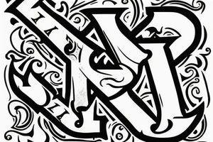 Letter D # and ace of spades tattoo idea