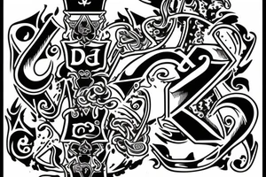 Letter D # and ace of spades tattoo idea