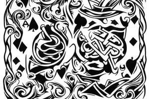 Letter D # and ace of spades tattoo idea