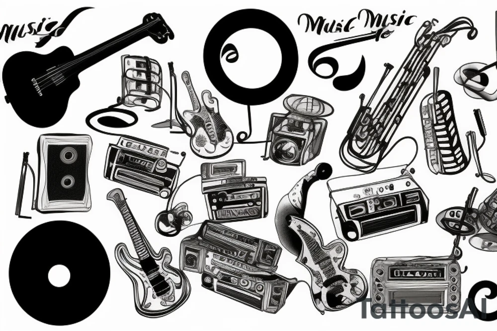 Music related tattoo idea
