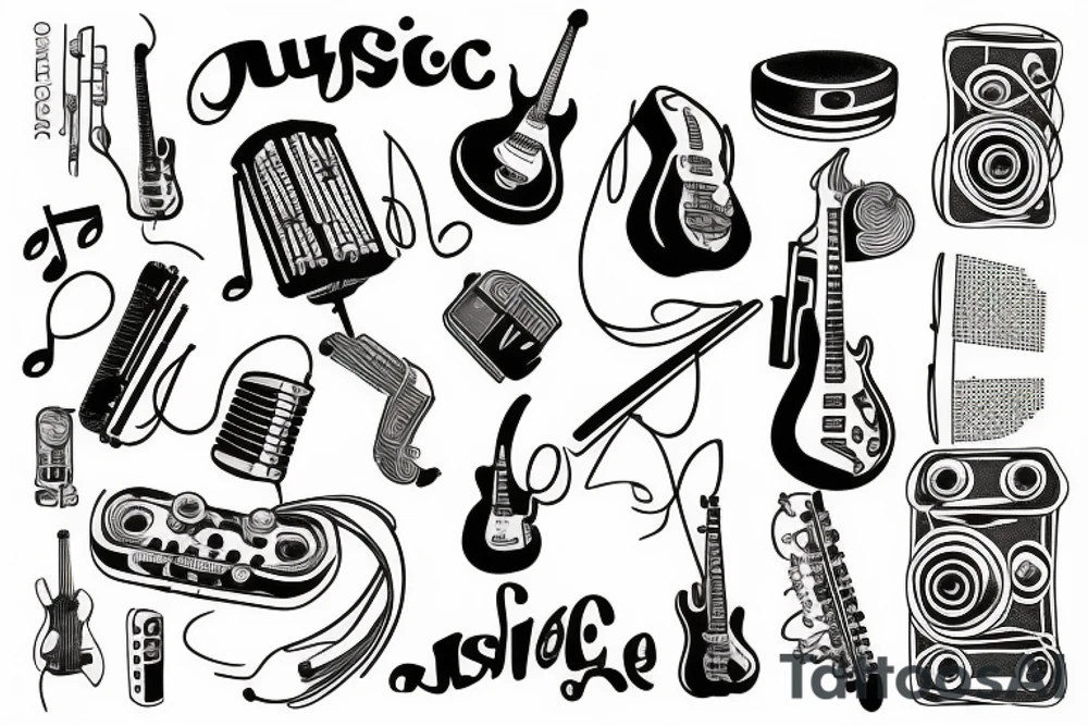 Music related tattoo idea