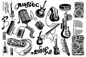 Music related tattoo idea