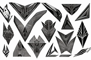 Geometric hawk tattoo idea