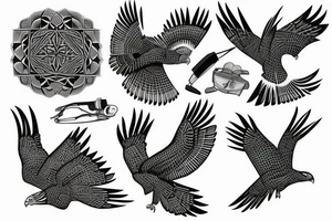 Red tail hawk tattoo idea