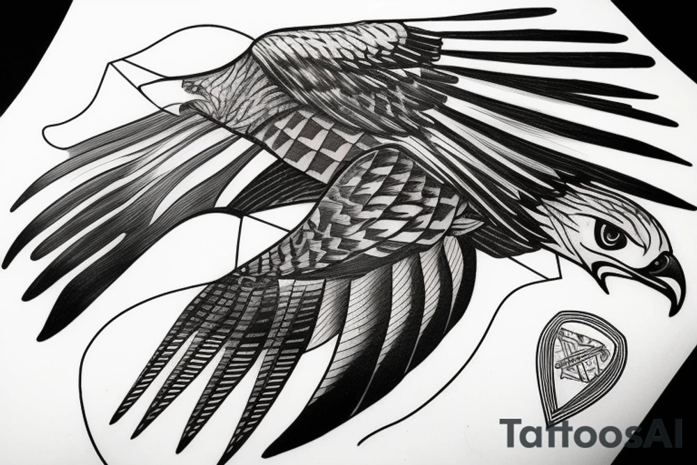 Red tail hawk tattoo idea