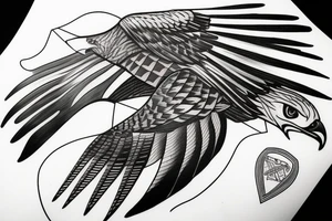 Red tail hawk tattoo idea