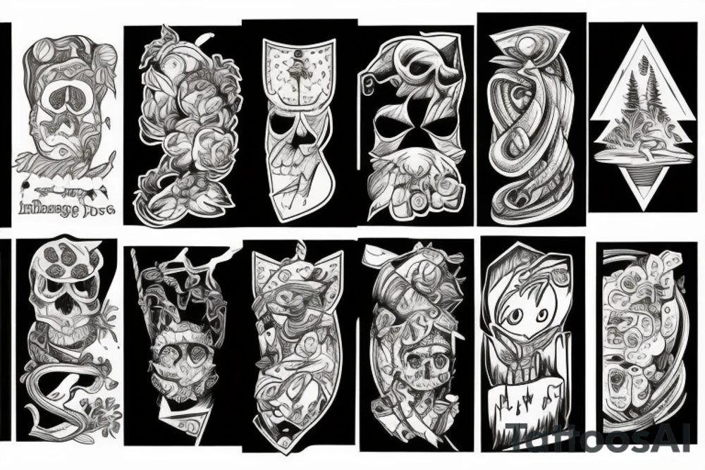Forest and river tattoo idea