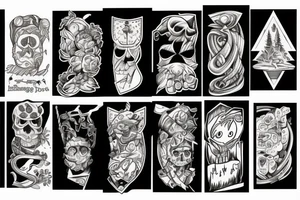 Forest and river tattoo idea