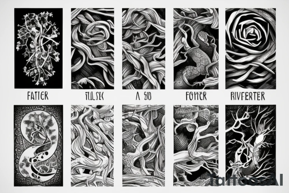 Forest and river tattoo idea