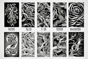 Forest and river tattoo idea
