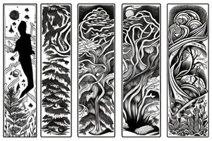 Forest and river tattoo idea