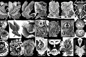 Flying hawk tattoo idea