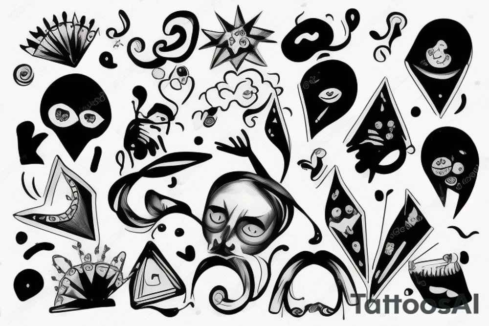 Sad and happy tattoo idea