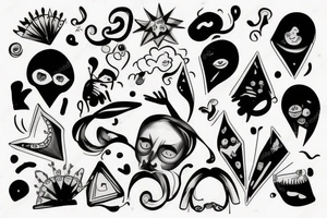 Sad and happy tattoo idea