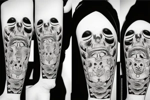 Mask to cover sadness tattoo idea