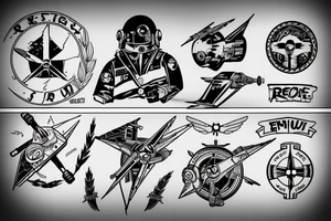 rebel insignia and x-wing tattoo idea