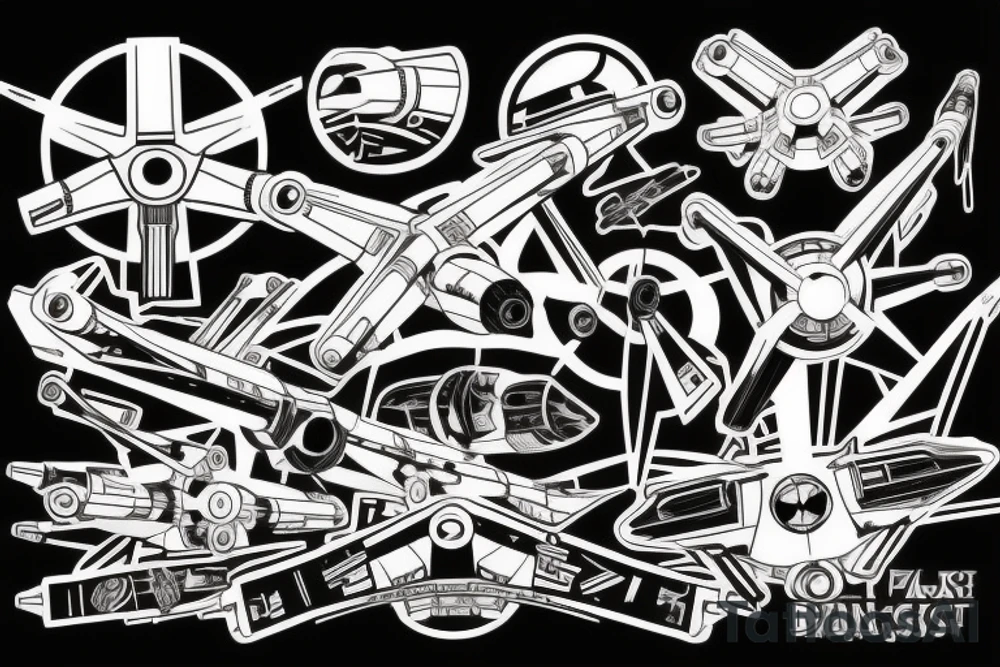 rebel insignia and x-wing tattoo idea