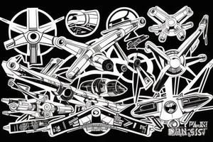 rebel insignia and x-wing tattoo idea