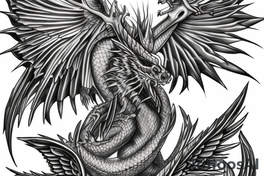 dragon winged Valkyrie tattoo idea