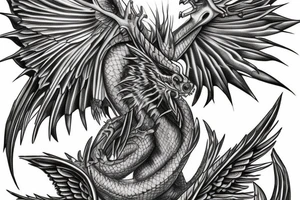 dragon winged Valkyrie tattoo idea