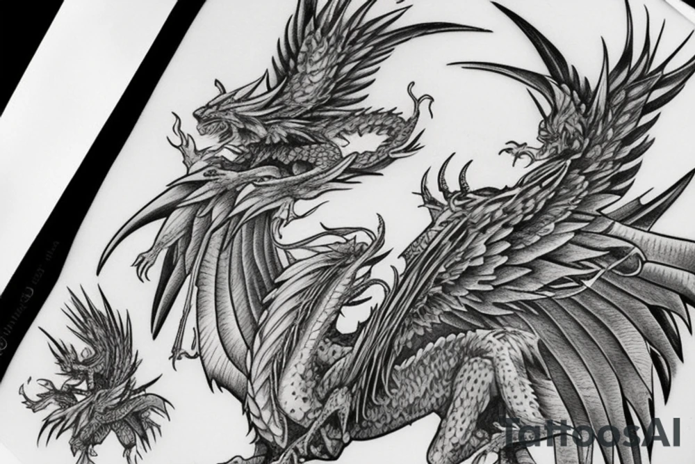 dragon winged Valkyrie tattoo idea