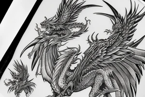 dragon winged Valkyrie tattoo idea