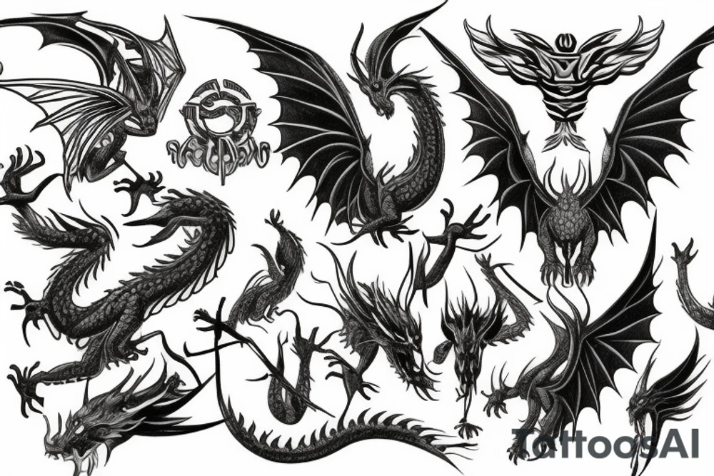 dragon winged Valkyrie tattoo idea