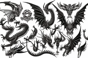 dragon winged Valkyrie tattoo idea