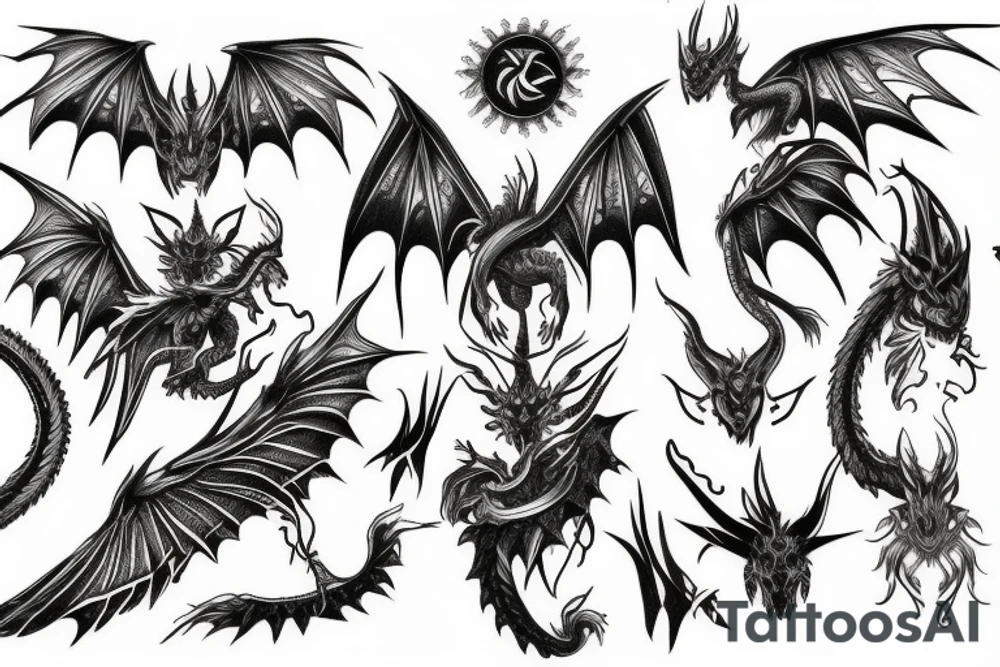 dragon winged Valkyrie tattoo idea