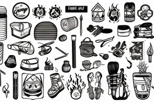 camping tattoo idea
