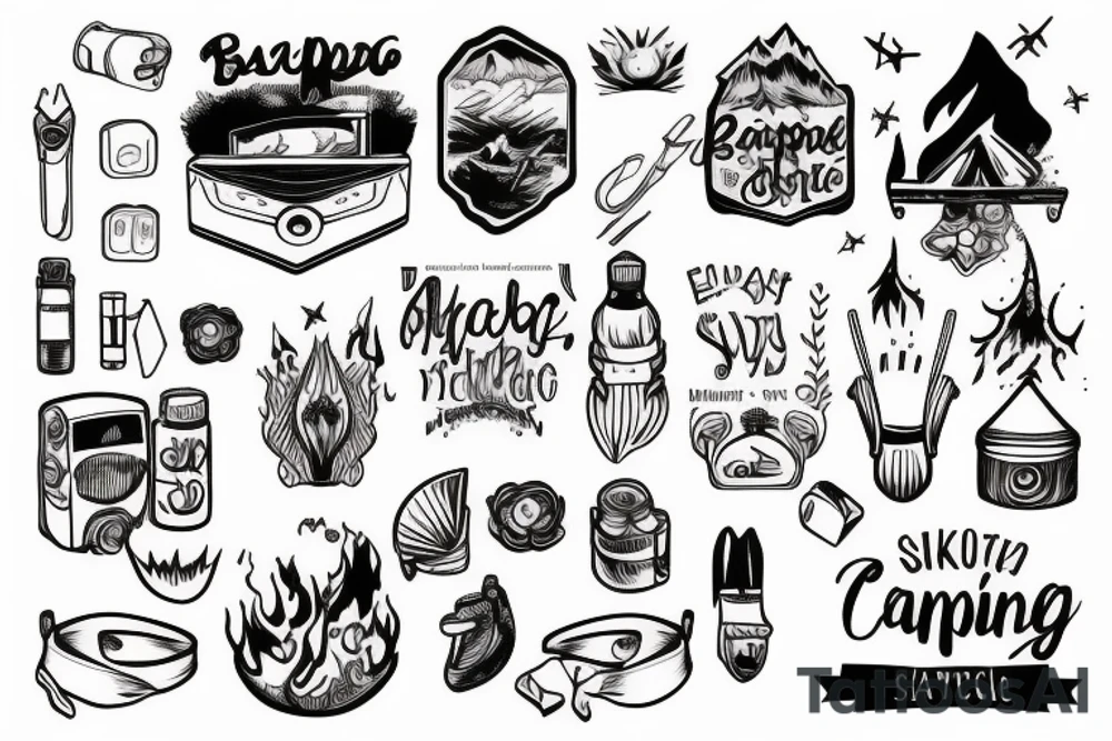 camping tattoo idea