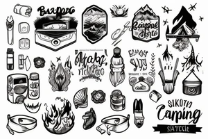camping tattoo idea