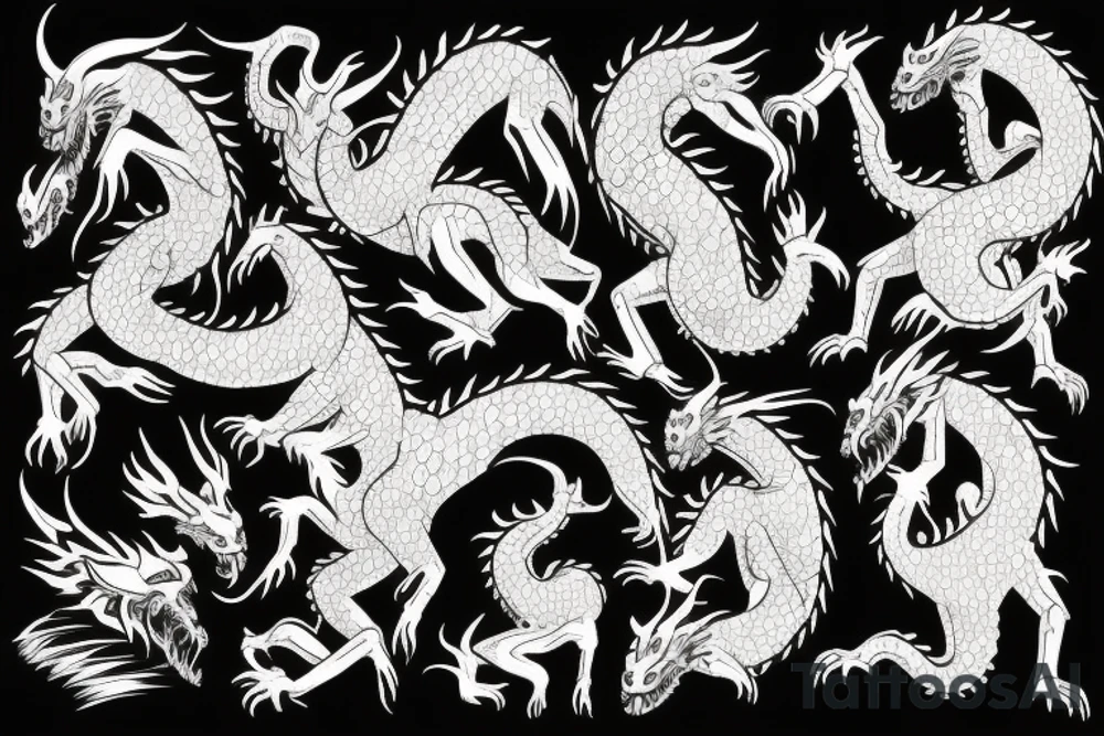 metal ram dragon yang tattoo idea