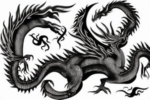 metal ram dragon yang tattoo idea