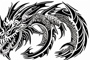 metal ram dragon yang tattoo idea