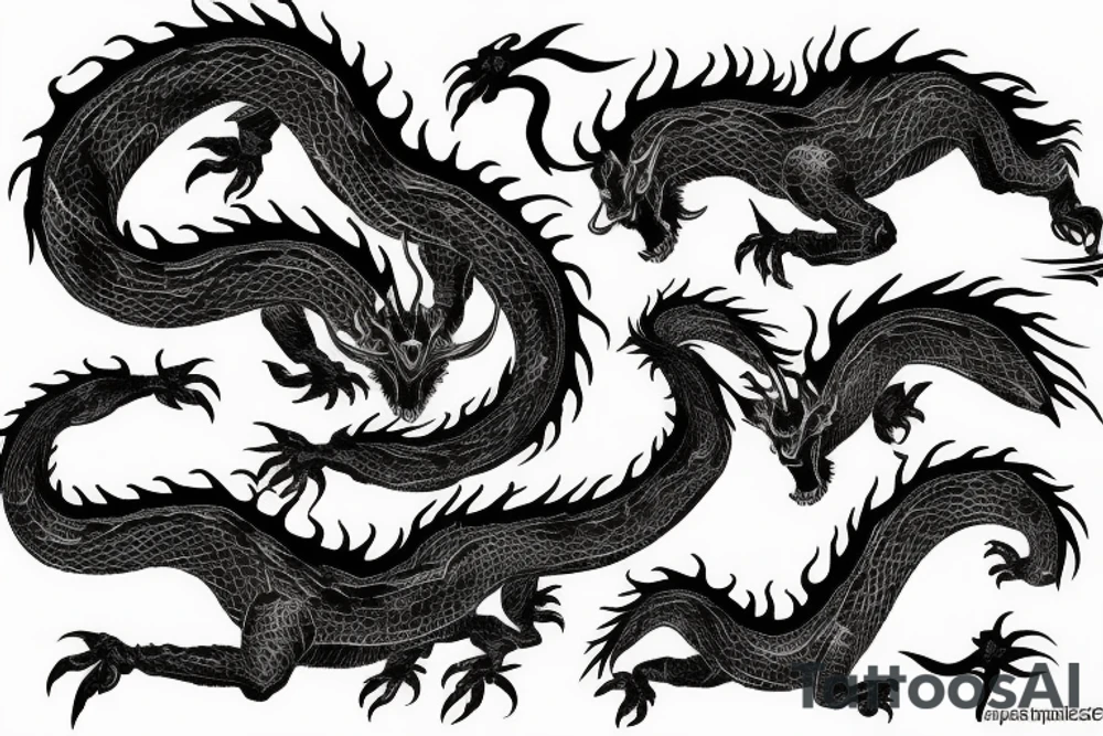 metal ram dragon yang tattoo idea