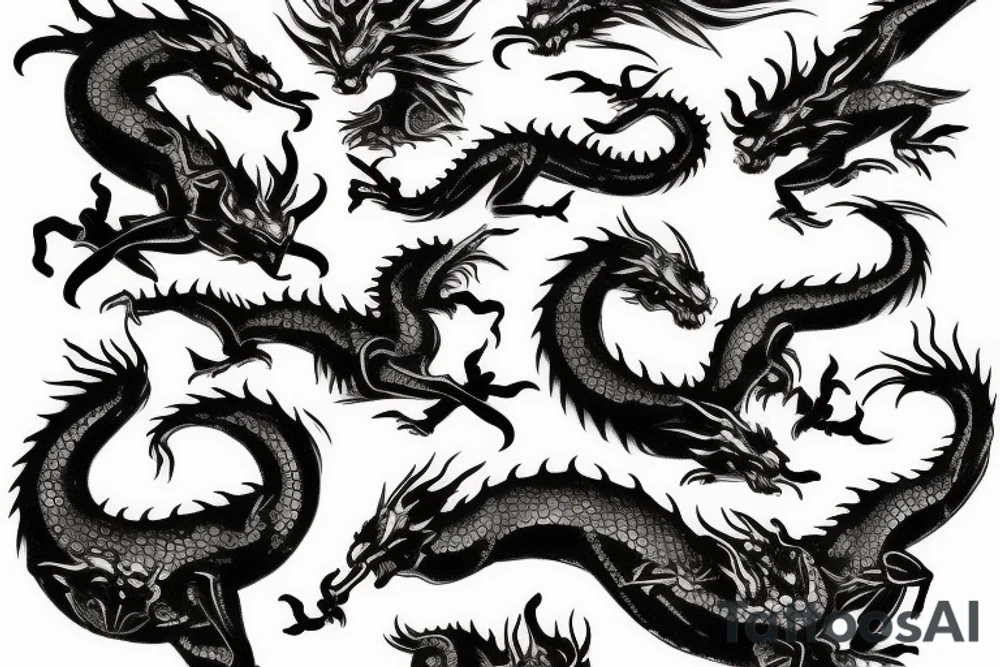 metal ram dragon yang tattoo idea