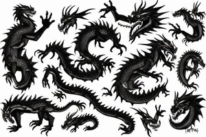 metal ram dragon tattoo idea