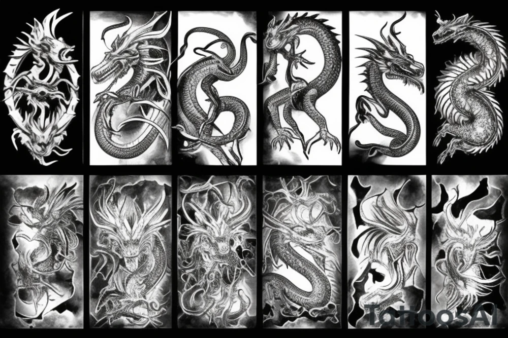 metal ram dragon tattoo idea